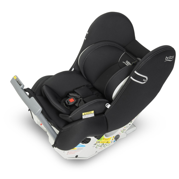 Britax Safe-n-Sound Graphene EA Ifix Convertible Car Seat TEX - black side inclined