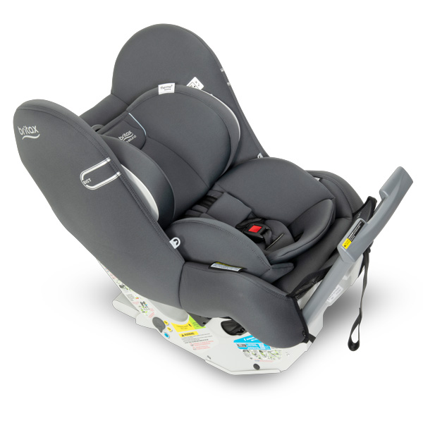 Britax Safe-n-Sound Graphene EA Ifix Convertible Car Seat - grey side inclined